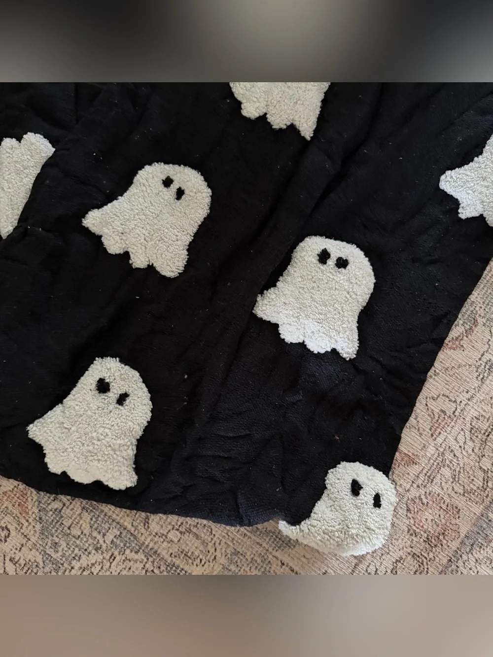 Rachel Zoe ghost plush Halloween decor throw blanket